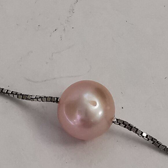 Sterling Silver and 7 Freshwater Floating Pearl Necklace - Picture 7 of 9